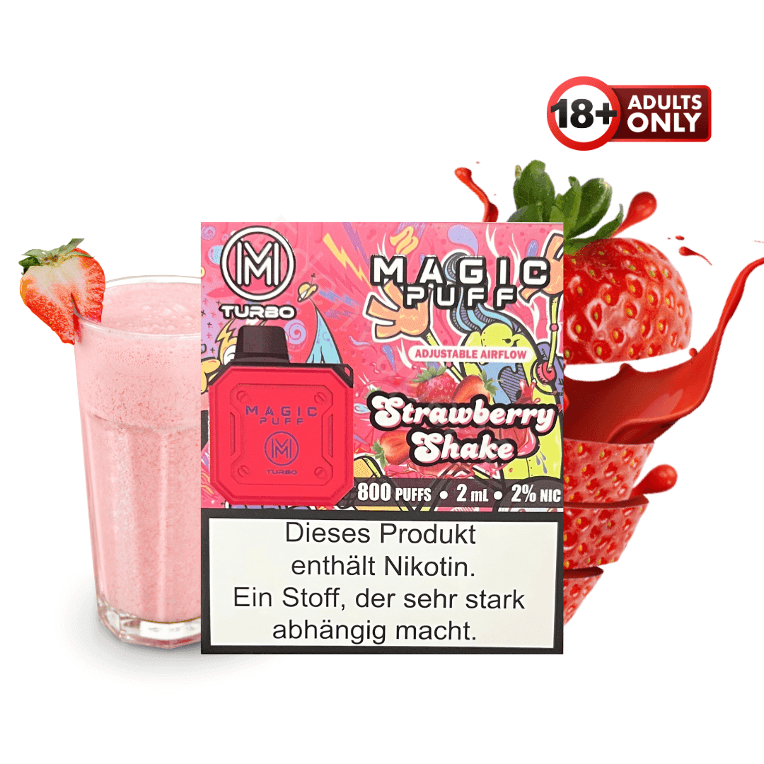 Magic Puff Turbo 800 Strawberry Shake - EdenVape24